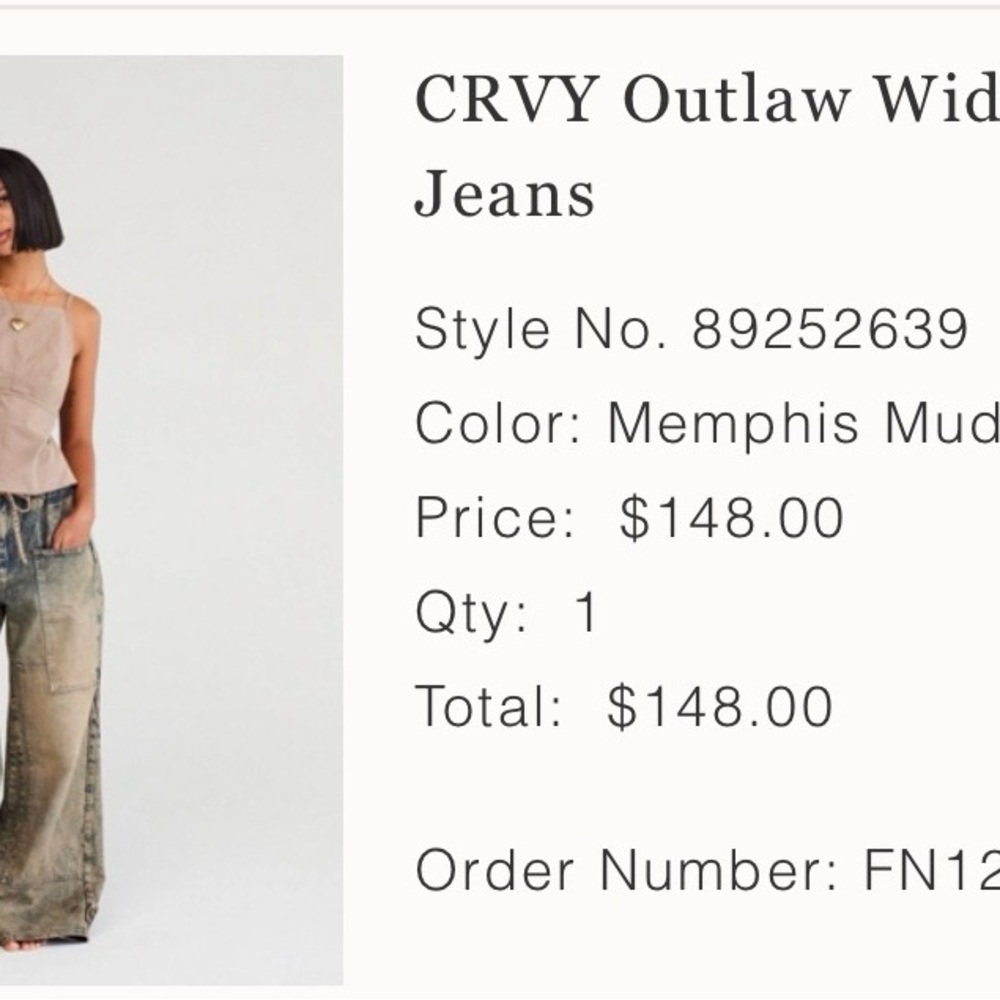 Free People CRVY Outlaw Wide-Leg Jeans in Brown